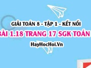 Bài 1.18 SGK Toán 8 tập 1 Kết nối tri thức